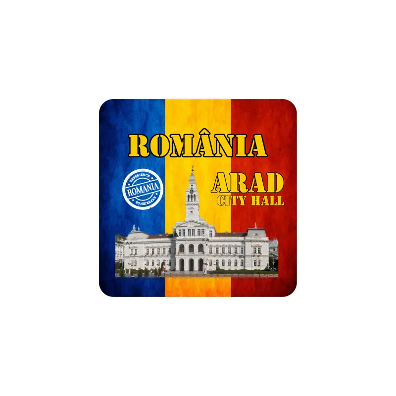 Arad romania, suport coster din lemn, model 009